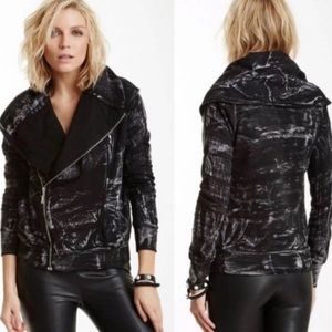 Young Fabulous and Broke Kayla Tie Dye Moto Jacket Sweatshirt